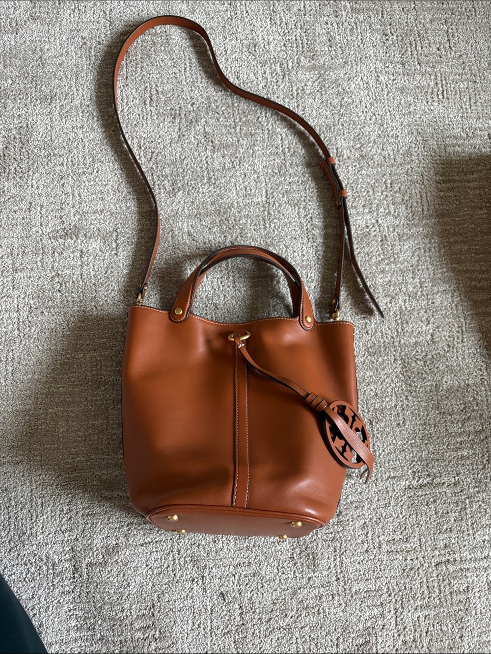Tory Burch Leather Tote in Saddle - Picture 16 of 16